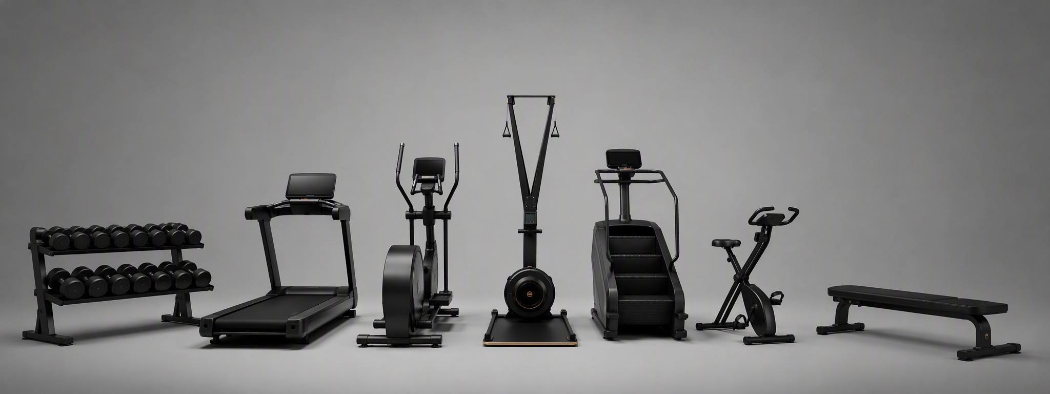 Commercial gym cardio and strength equipment
